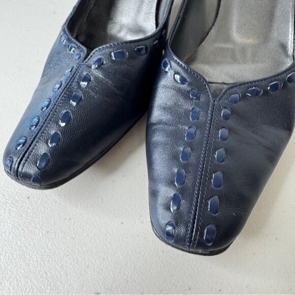 Vintage Roberto Cappuci Leather 90s Y2K Made in Italy Heels Shoes Size 10B - Picture 4 of 13